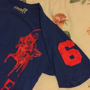 Neff Shirts - Neff Blue Cotton Soccer Jersey Neff Shirts - Neff Blue Cotton Soccer Jersey